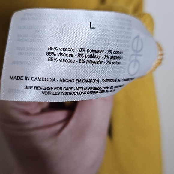 Jessica Simpson mustard yellow t-shirt dress size Large - Picture 4 of 4